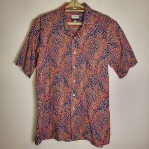 Maus & Hoffman Liberty Paisley Print Button Down Shirt size Medium